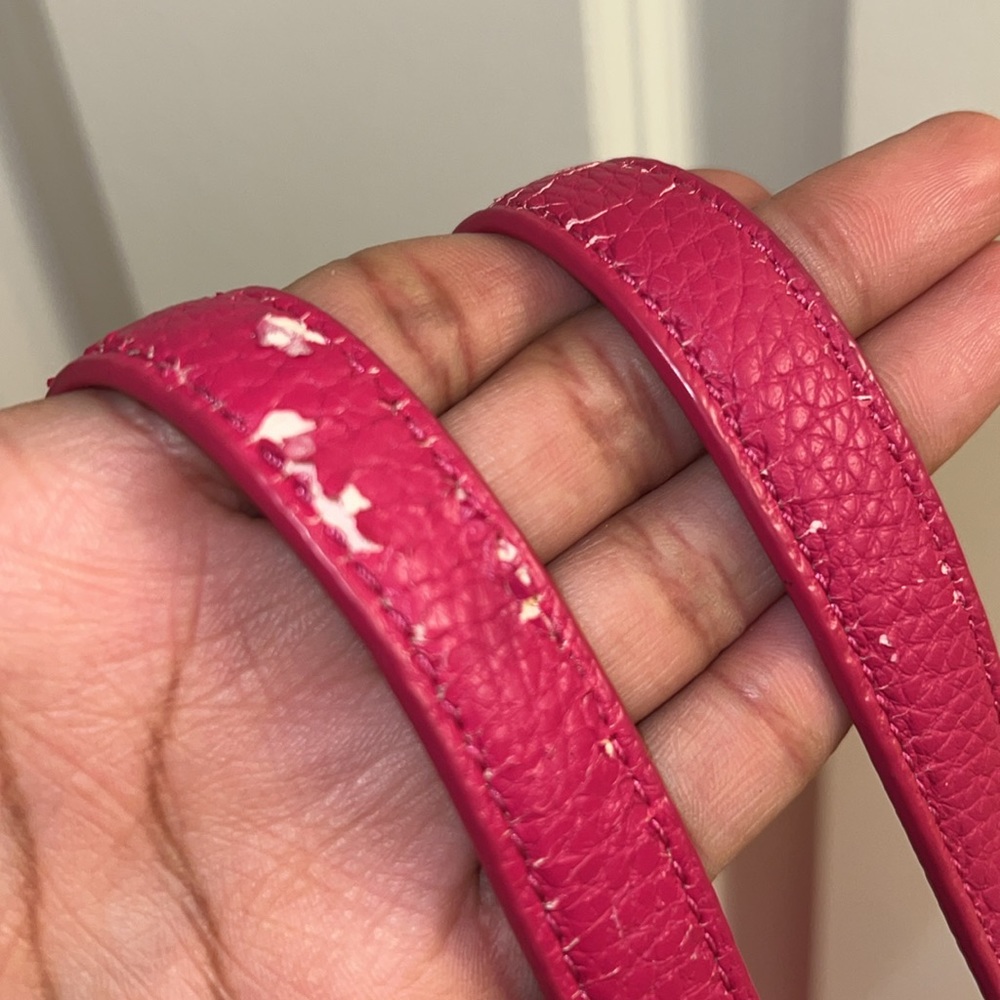 Fushia lauren Ralph Lauren tote flawed - Picture 15 of 15